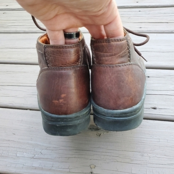 Birkenstock Footprints Carson Distressed Brown Leather Lace Up Ankle Boots 42 - Picture 5 of 9